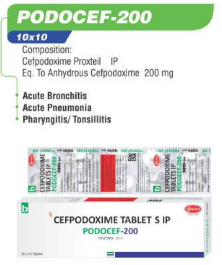 PODOCEF - 200 TAB