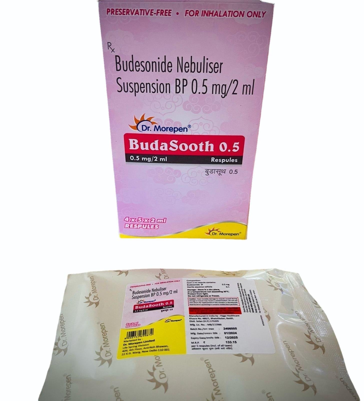 BUDASOOTH 0.5MG RESPULES