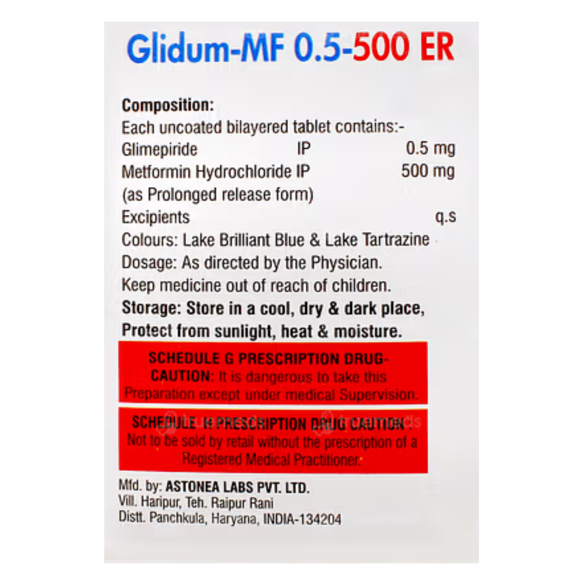 GLIDUM MF 0.5-500ER TAB