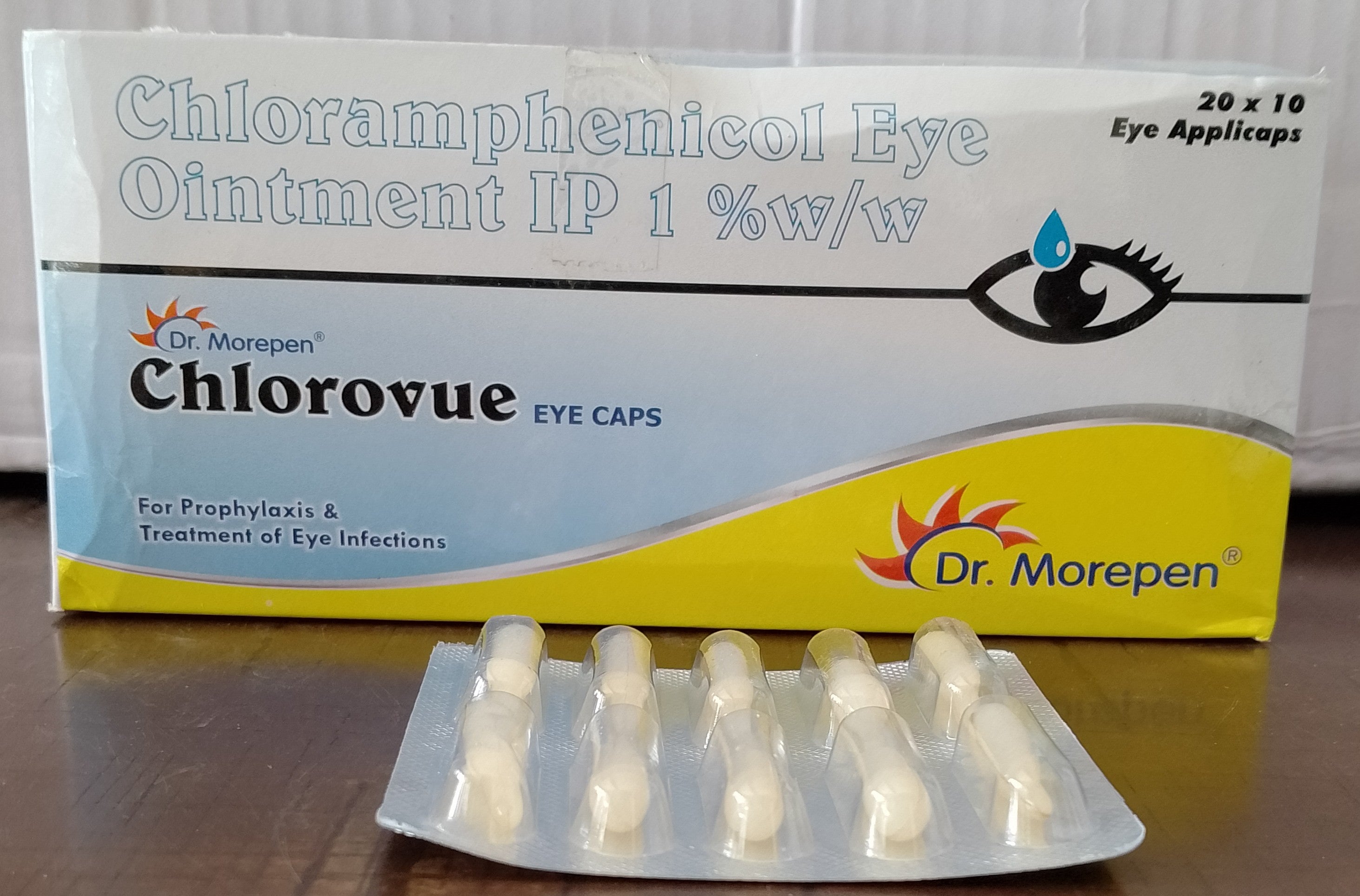 CHLOROVUE EYE CAPS